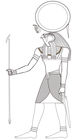 Egyptian God Ra Coloring Page